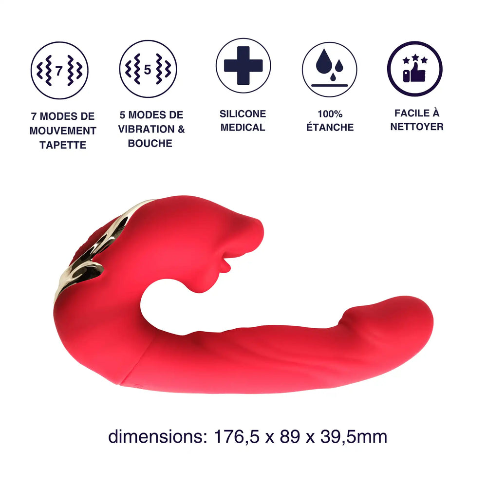 Sora - vibro 3-en-1 point G & clitoris avec tapette