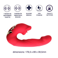 Sora - vibro 3-en-1 point G & clitoris avec tapette